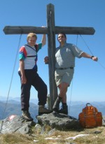 Franz und Jrgen am Gipfelkreuz